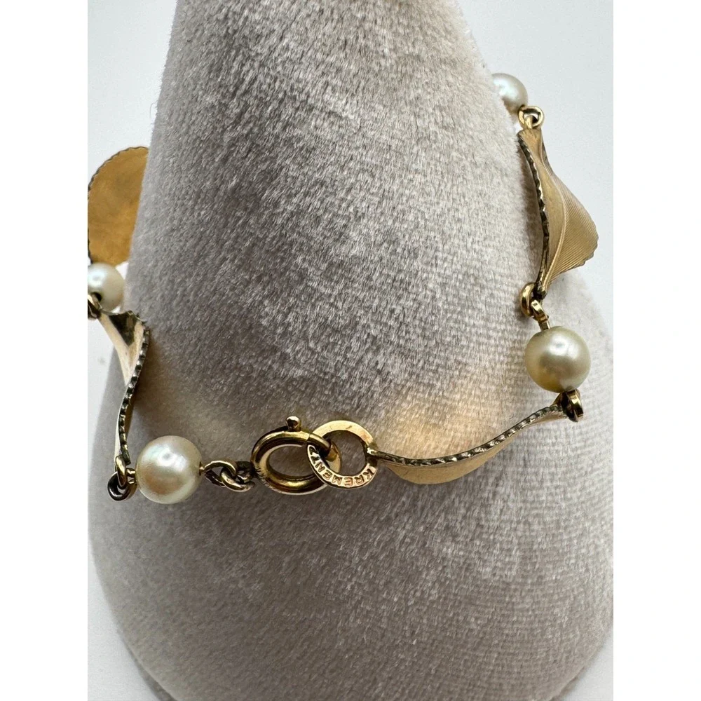Vintage Krementz Bracelet Leaf